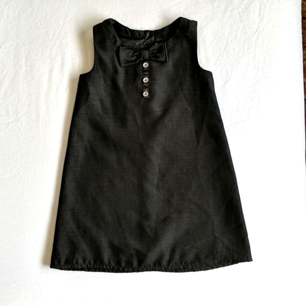 H&M Girls 4-5Y Like New Black Bow Fancy Party Dress